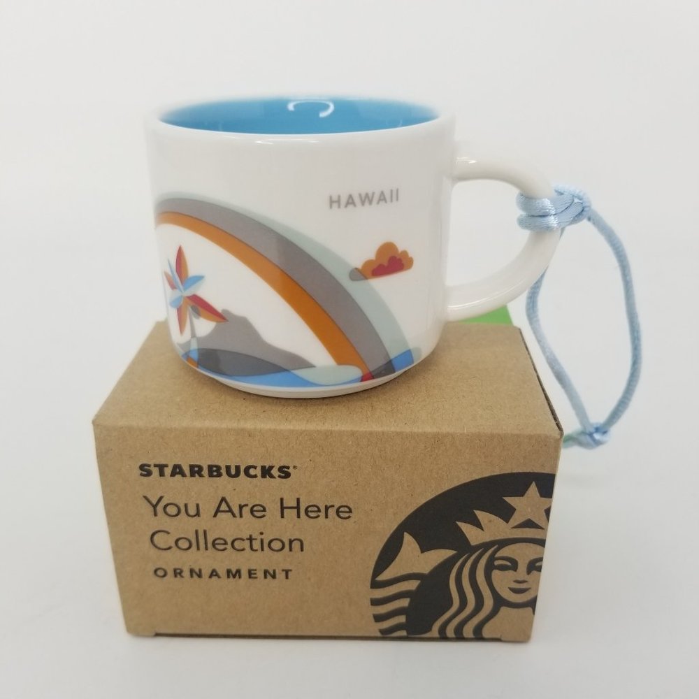 Starbucks You Are Here Mini Mug Ornament Hawaii